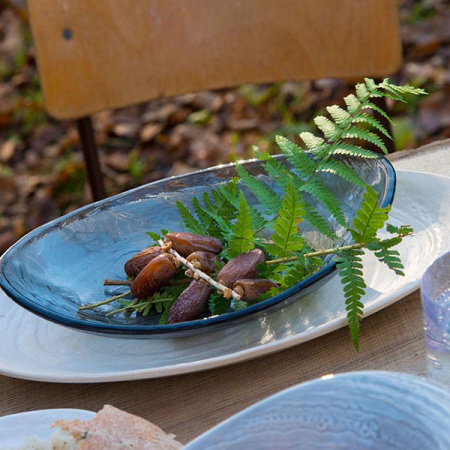 Блюдо «Скейп»; фарфор; H=4.5,L=37.5,B=25см; белый