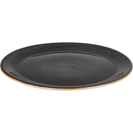 Тарелка  мелкая «Крафт лакрица»; фарфор; D=30,H=2см; черный