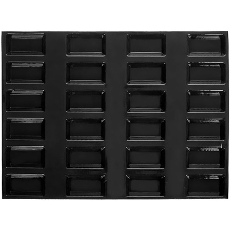 Форма конд. «Прямоугольник» [24шт]; силикон,стеклопласт.; H=1.5,L=8.5,B=5см; черный