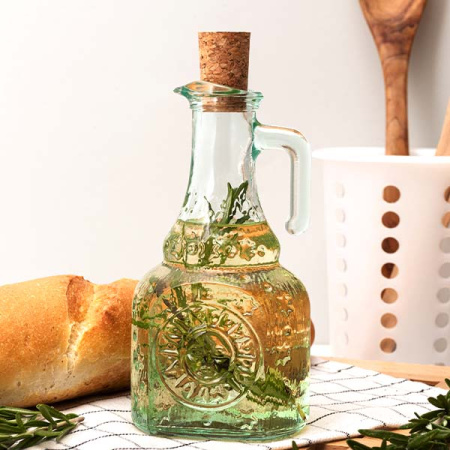 Бутылка-графин масло/уксус «Хелиос»; стекло; 240мл; D=75,H=180,L=77,B=60мм; прозр.