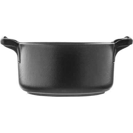 Форма для запек.; фарфор; 230мл; D=10,H=7см; черный