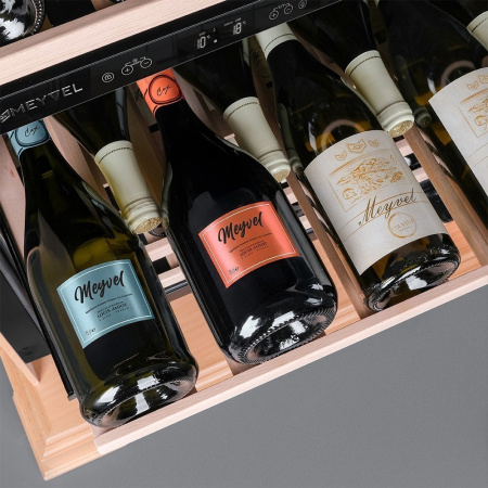 Винный шкаф Meyvel MV46PRO-KBT2 обшитый деревом
