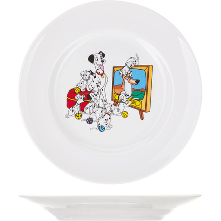 Тарелка  мелкая «Далматинцы»; фарфор; D=20см