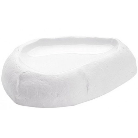 Тарелка для презентаций «Сенд»; фарфор; H=3.5,L=20,B=16см; бежев.,матовый