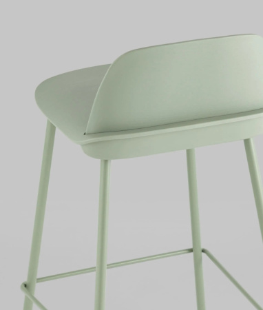 Стул полубарный Mist серо-зеленый