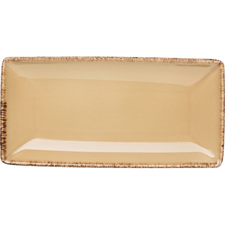 Блюдо прямоуг. «Террамеса вит»; фарфор; L=20,B=10см; бежев.