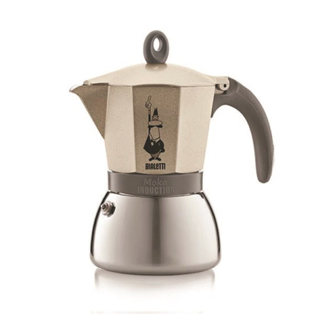 Гейзерная кофеварка Bialetti Moka Induction золотистый 6 порций