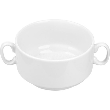 Бульон.чашка; фарфор; 300мл; D=10.5см; белый
