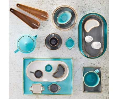 Блюдо Porland Seasons 32х20 см бирюзовый