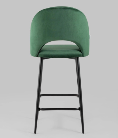 Стул полубарный Меган велюр зеленый