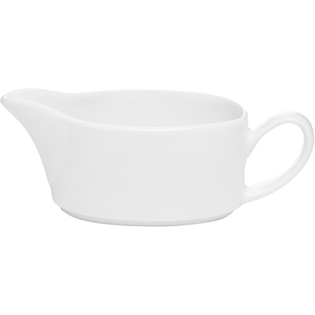 Соусник «Монако Вайт»; фарфор; 140мл; H=3.5,L=15.5,B=6см; белый