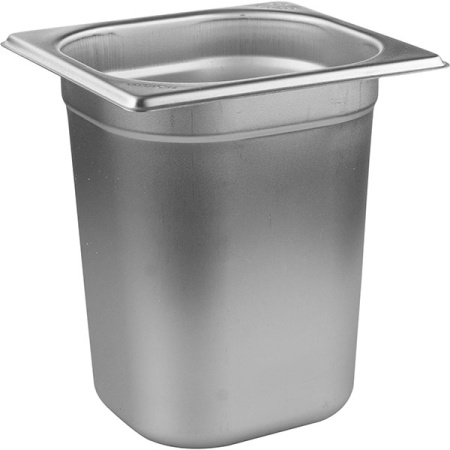 Гастроемкость (1/6); сталь нерж.; 3.2л; H=20,L=17.6,B=16.2см; металлич.