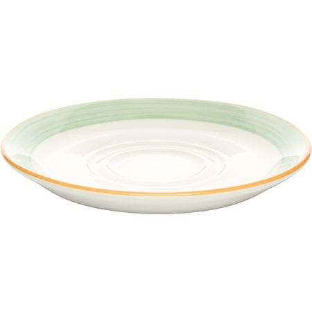 Фото Блюдце «Рио Грин»; фарфор; D=16.5,H=1.8см; белый,зелен. Блюдце «Рио Грин»; фарфор; D=16.5,H=1.8см; белый,зелен.