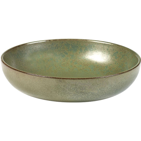 Салатник «Серфис»; керамика; 400мл; D=16,H=4см; зелен.