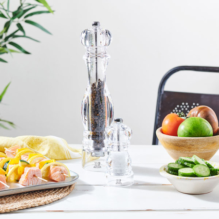 Мельница для перца метал.мех.; акрил; H=18см