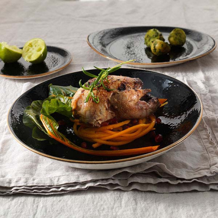 Салатник «Крафт лакрица»; фарфор; D=25.5см; черный