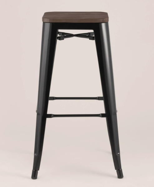 Стул барный TOLIX WOOD черный глянцевый