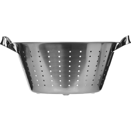 Дуршлаг; сталь нерж.; D=28,H=13,L=33см; металлич.
