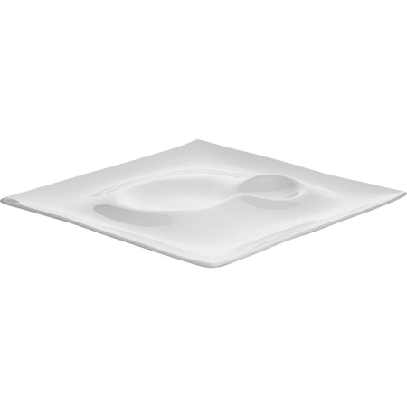 Блюдо серв. «Крушиал Дэт»; фарфор; H=3,L=28,B=28см; белый