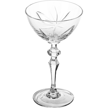 Шампан.-блюдце «Цветок»; хрусталь; 200мл