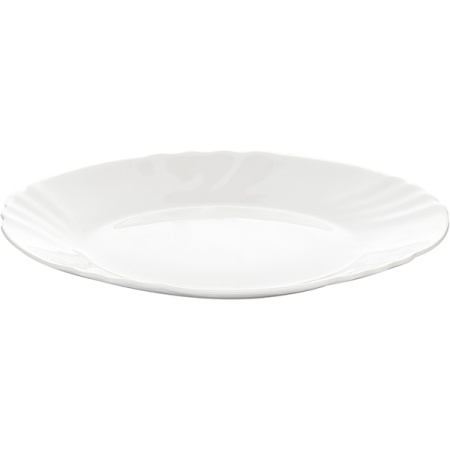 Тарелка «Эбро»; стекло; D=20,H=1.5см; белый