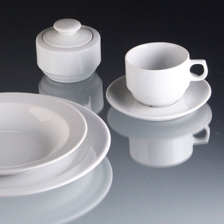 Чашка чайная «Прага»; фарфор; 190мл; D=8,H=6.5,L=11см; белый