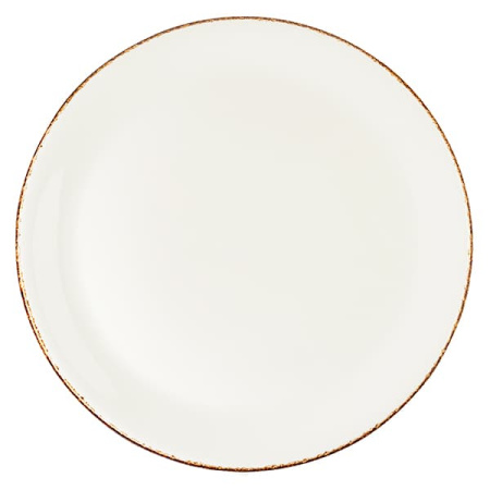 Тарелка мелкая «Браун дэппл»; фарфор; D=30,H=2см; белый,коричнев.