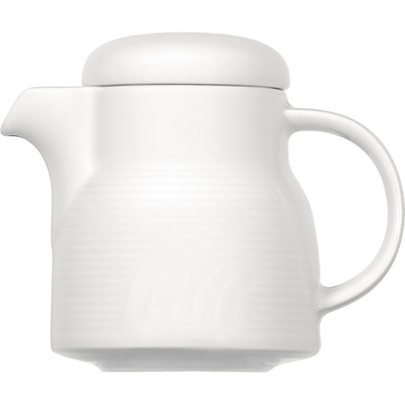 Кофейник «Карат»; фарфор; 300мл; D=9/5.5,H=9,L=16.5см; белый