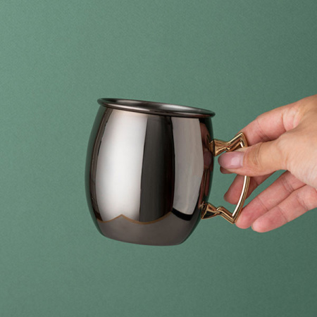 Кружка для кокт. «Московский мул» античный никель; сталь нерж.; 0.5л; D=85,H=100мм