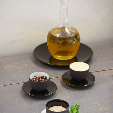 Форма для запекан.; фарфор; 150мл; D=7.5,H=5см; черный