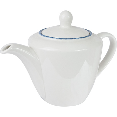 Чайник «Блю дэппл»; фарфор; 600мл; D=12.5,H=14,L=24см; белый,синий