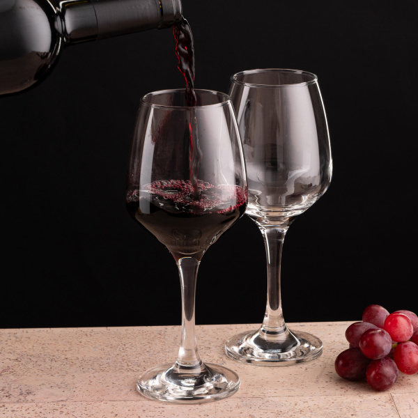 Бокал для вина «Изабелла»; стекло; 385мл; D=64,H=211мм; прозр.