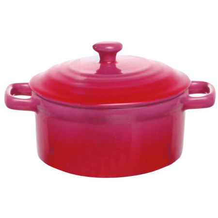 Горшок для запекания с ручк. «Форно»; керамика; 450мл; D=12,H=9.5см; красный
