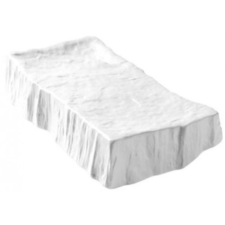 Тарелка для презентаций «Клифф»; фарфор; H=5,L=29,B=12см; белый,матовый