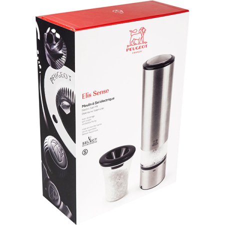 Мельница для соли электрич.(на батарейках) «Ю Селект» метал.мех.; акрил,сталь нерж.; H=20см; металлич.