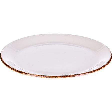 Тарелка  мелкая «Браун дэппл»; фарфор; D=25см; белый,коричнев.