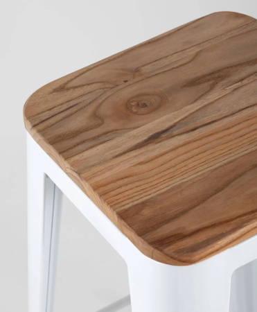 Стул барный TOLIX WOOD белый глянцевый
