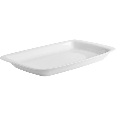 Блюдо прямоугольное «Скандиа»; фарфор; H=2.5,L=33,B=20см; белый