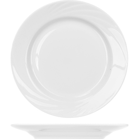 Тарелка мелкая «Голубка»; фарфор; D=20см; белый