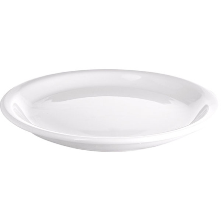 Тарелка мелкая «Америка»; фарфор; D=23,H=2.5см; белый