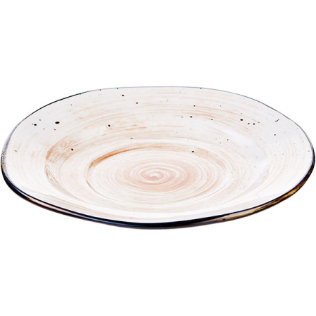 Блюдце «Пастораль»; фарфор; D=14см; оранжев.