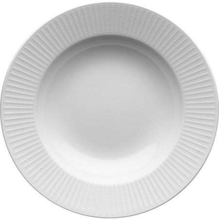 Тарелка глубокая «Уиллоу»; фарфор; 340мл; D=24,H=4см; белый