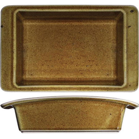 Форма для запекания «Кантри Стайл»; фарфор; 550мл; L=21,B=13см; зелен.