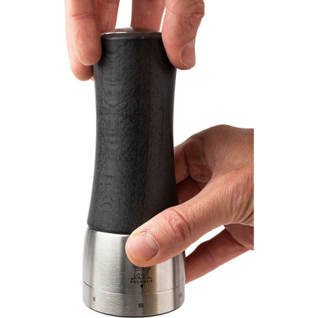 Мельница для соли мех. метал; дерево; D=6.5,H=21см; тем.дерево