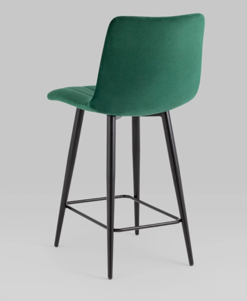 Стул полубарный Олсен велюр зелёный 60 см