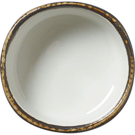 Соусник «Крафт лакрица»; фарфор; D=6.5,H=3см; черный