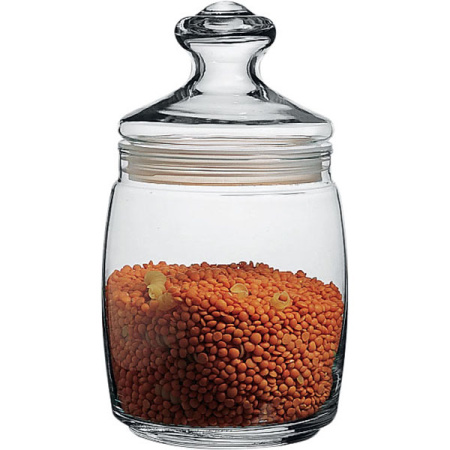 Банка с крышкой «Чешни»; стекло,резина; 920мл; D=9.4,H=18.5см; прозр.