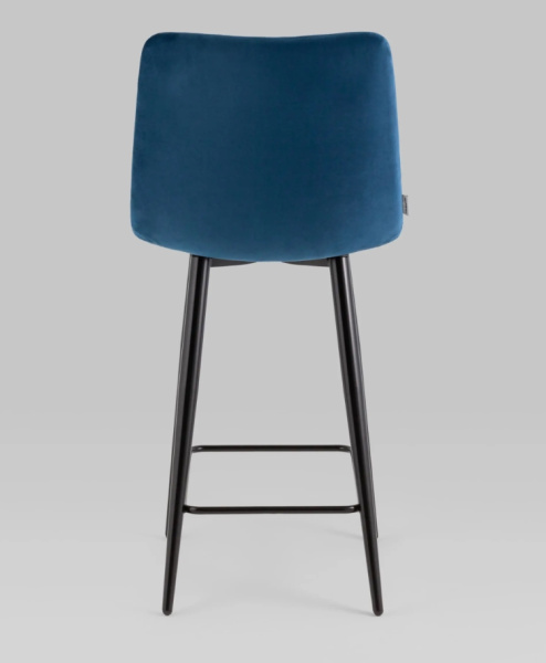 Стул полубарный Олсен велюр синий 60 см