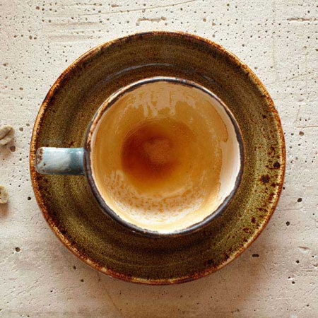 Блюдце «Крафт»; фарфор; D=14.5,H=1.7см; коричнев.