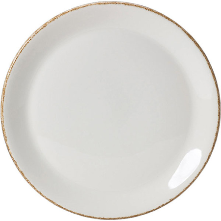 Тарелка  мелкая «Браун дэппл»; фарфор; D=20см; белый,коричнев.